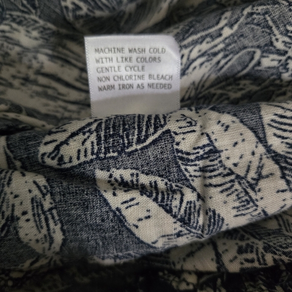 Panama Jack Linen Blend Blue and White Wide Leg Pants Size Small - Picture 5 of 5